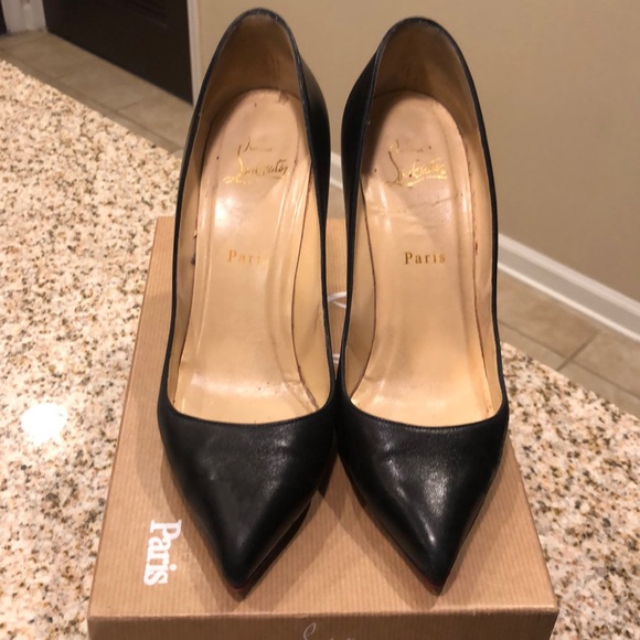 Christian Louboutin Pigalle 100mm Black Leather 38 - Picture 4 of 10